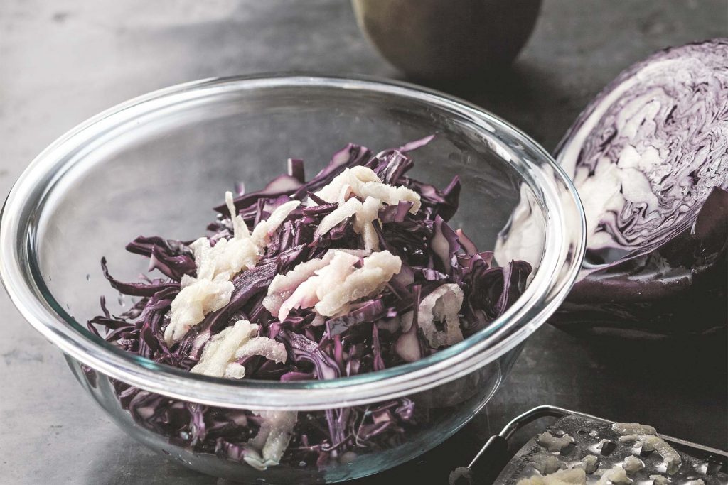 Red Cabbage with White Sauce and Honey